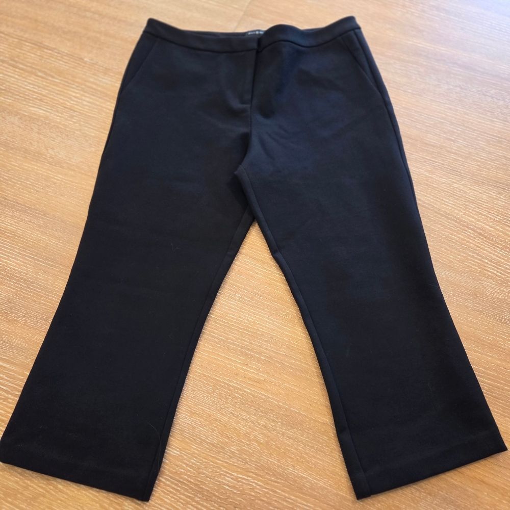 Max & Mia Women's Cropped Dress Pants Black Rayon M Officecore Normcore Capsule
